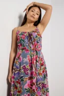 Alexa Floral Belted Midi Dress