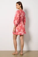 Lila Linen Tie-Front Mini Dress