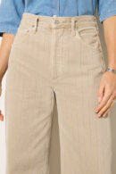 Ayla Cropped Wide-Leg Pinstripe Jeans