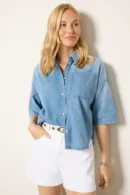Frances Cropped Button Up