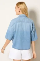 Frances Cropped Button Up