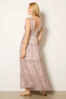 Liana Cascading Tie-Back Maxi Dress