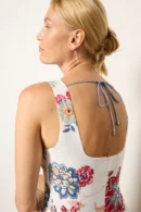 Provence Floral Back-Tie Mini Dress